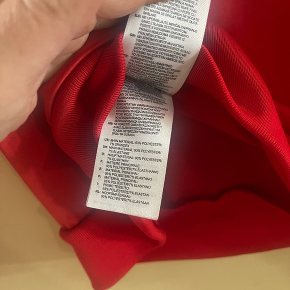 Adidas satin red women’s trefoil sweatshirt - Picture 6 of 6